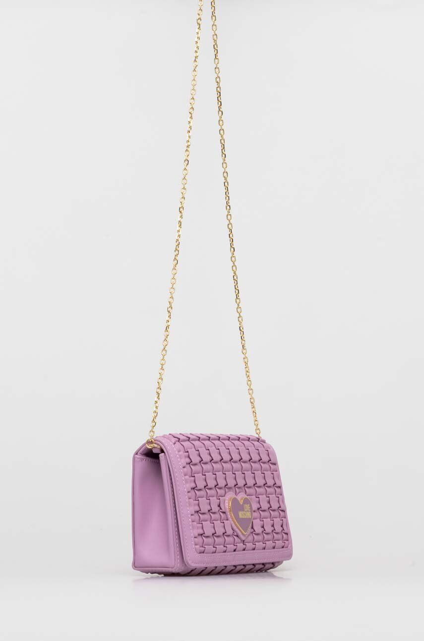 Love Moschino poseta culoarea violet - Pled.ro