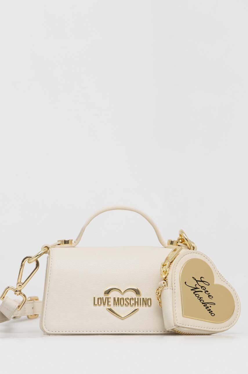 Love Moschino poseta culoarea bej - Pled.ro