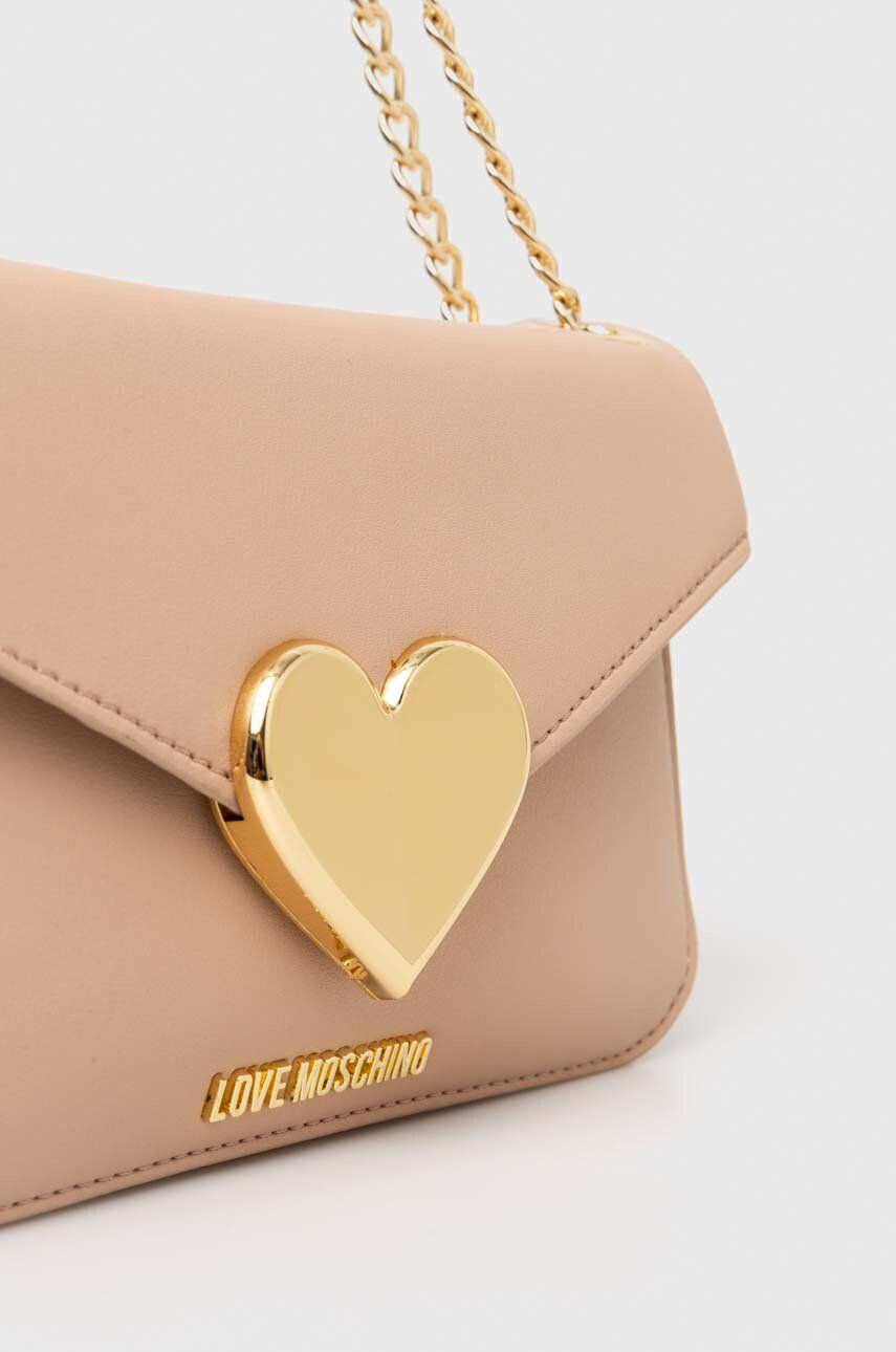 Love Moschino poseta culoarea bej - Pled.ro