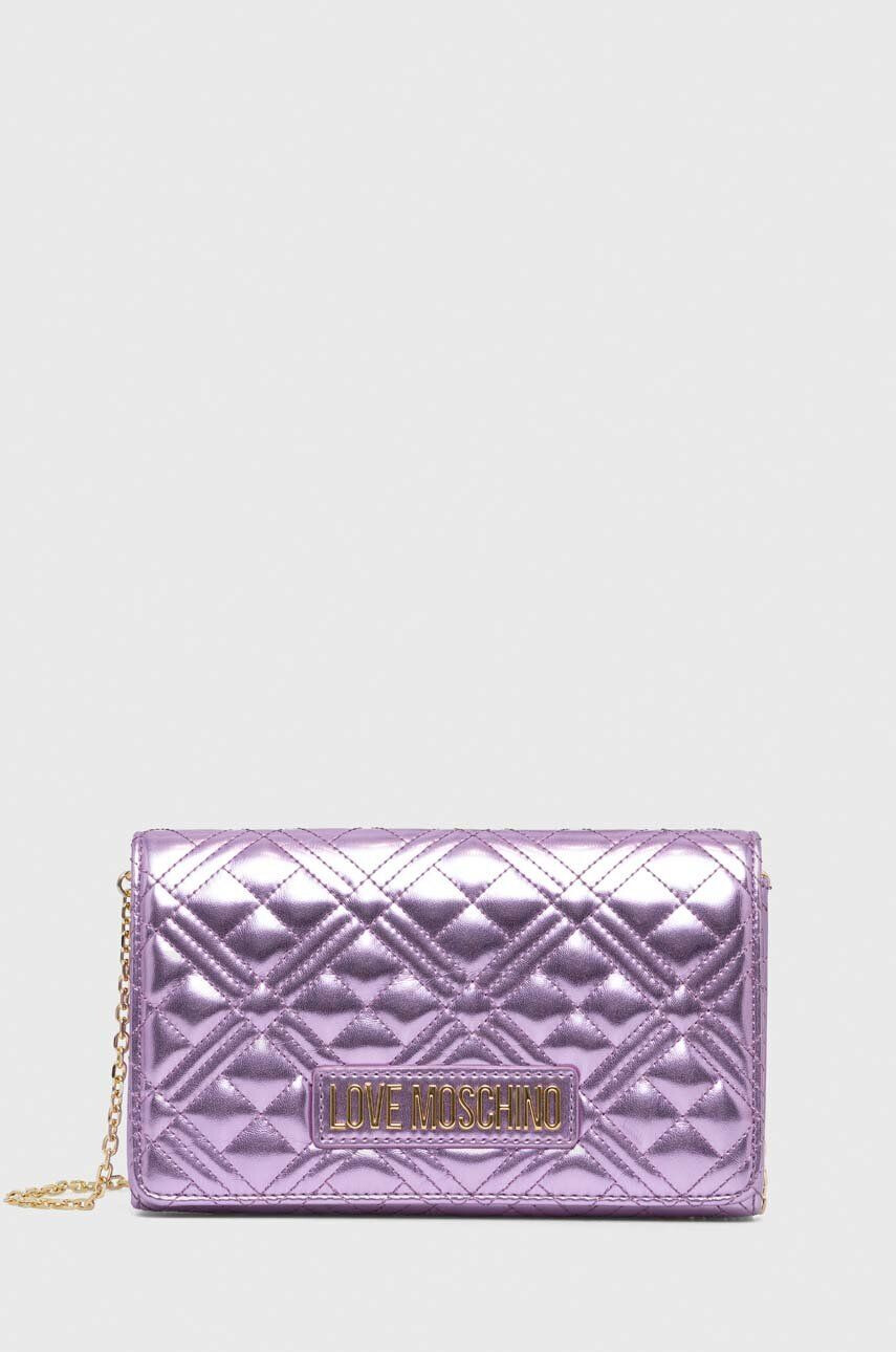 Love Moschino poseta culoarea violet - Pled.ro