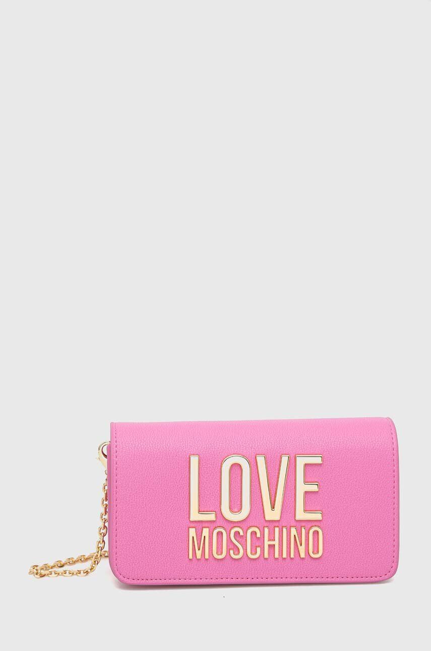 Love Moschino poseta culoarea roz - Pled.ro