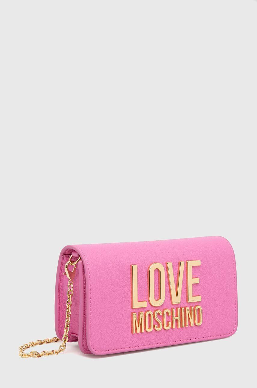 Love Moschino poseta culoarea roz - Pled.ro