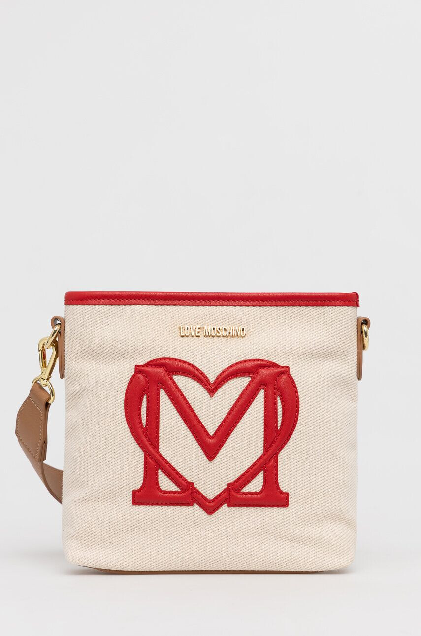 Love Moschino poseta culoarea bej - Pled.ro