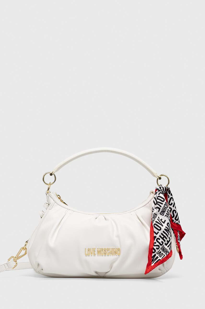 Love Moschino poseta culoarea alb - Pled.ro