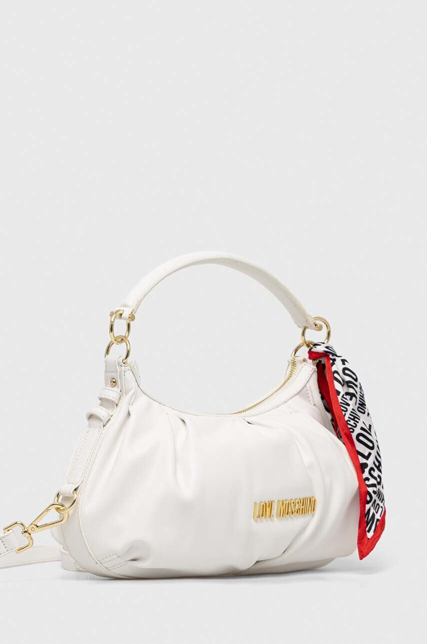 Love Moschino poseta culoarea alb - Pled.ro