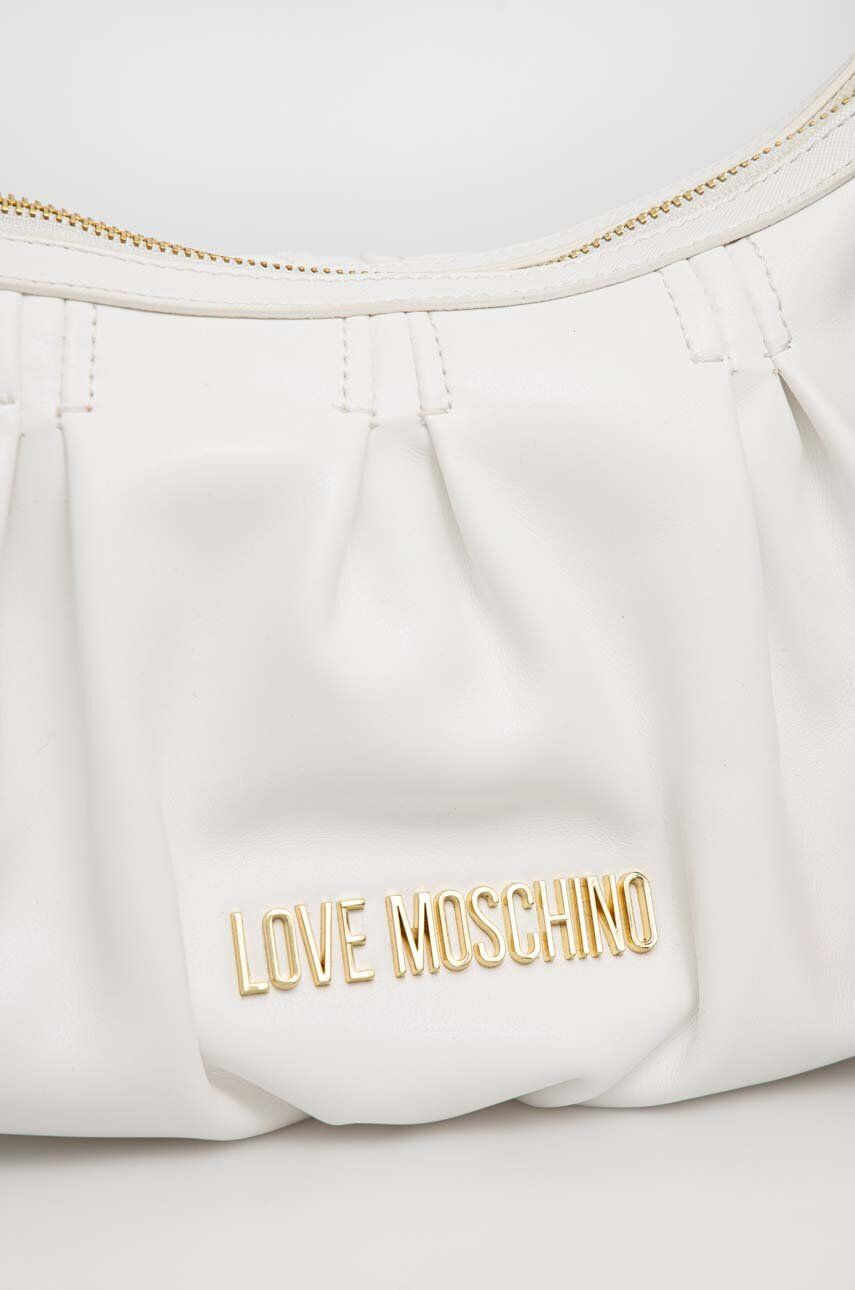 Love Moschino poseta culoarea alb - Pled.ro