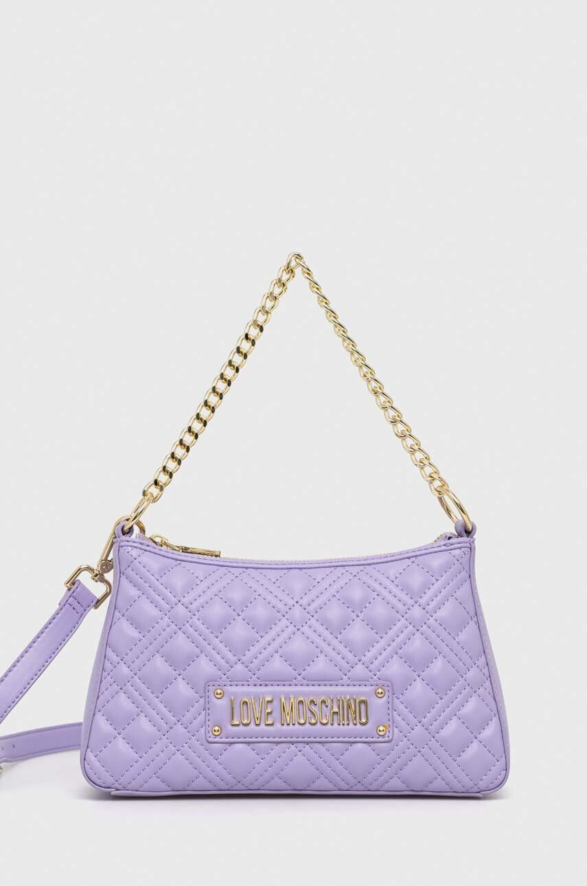 Love Moschino poseta culoarea violet - Pled.ro