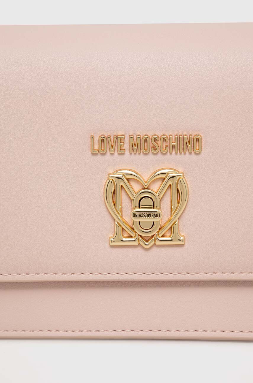 Love Moschino poseta culoarea bej - Pled.ro