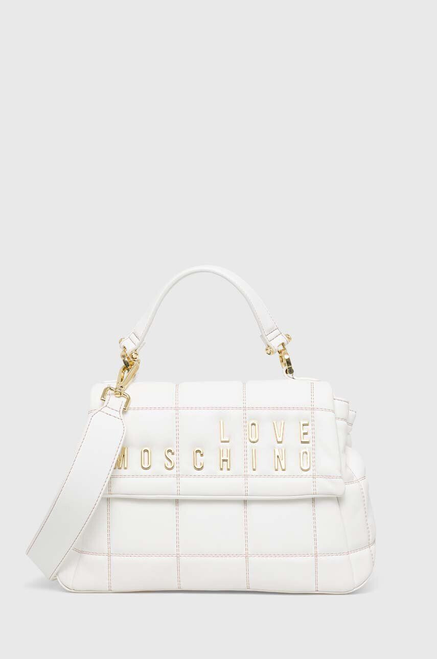 Love Moschino poseta culoarea alb - Pled.ro