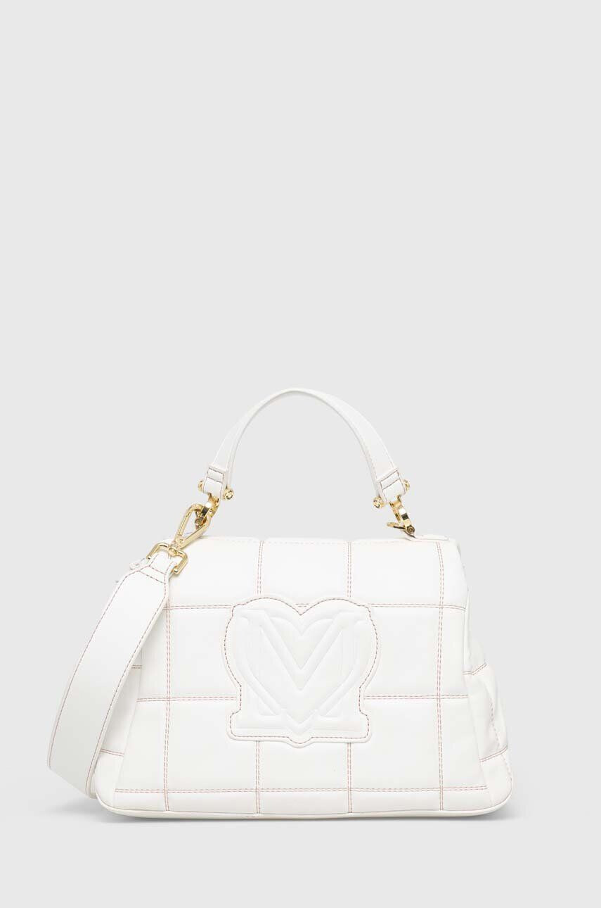 Love Moschino poseta culoarea alb - Pled.ro