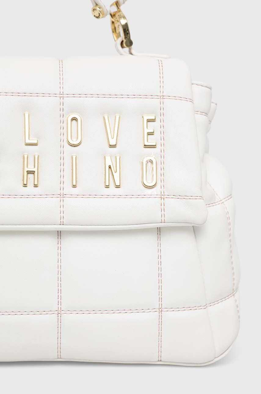 Love Moschino poseta culoarea alb - Pled.ro