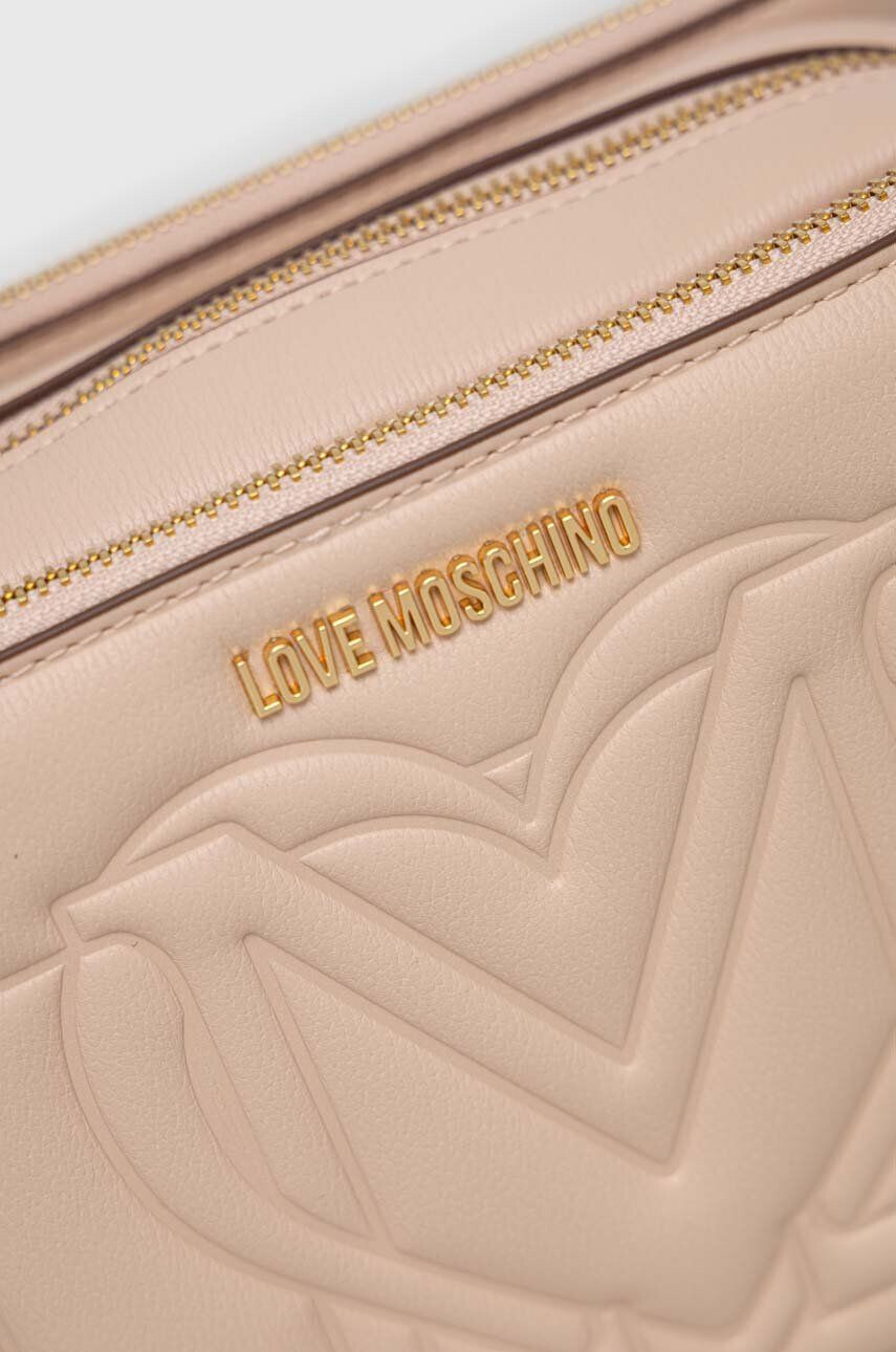 Love Moschino poseta culoarea bej - Pled.ro