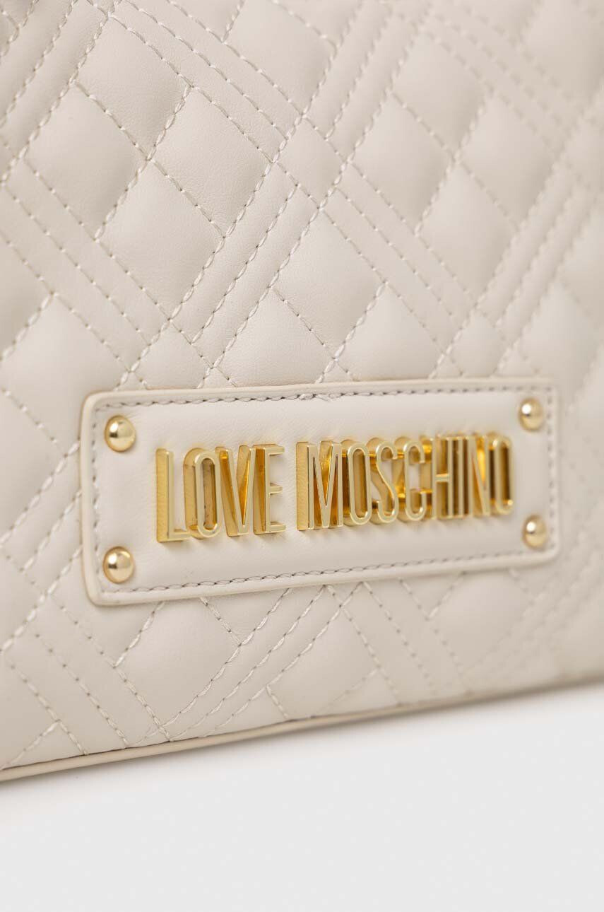 Love Moschino poseta culoarea bej - Pled.ro