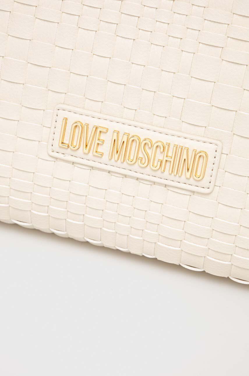 Love Moschino poseta culoarea bej - Pled.ro