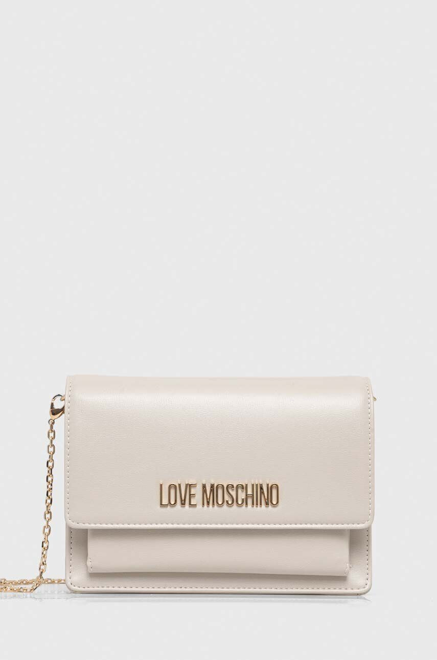 Love Moschino poseta culoarea bej - Pled.ro