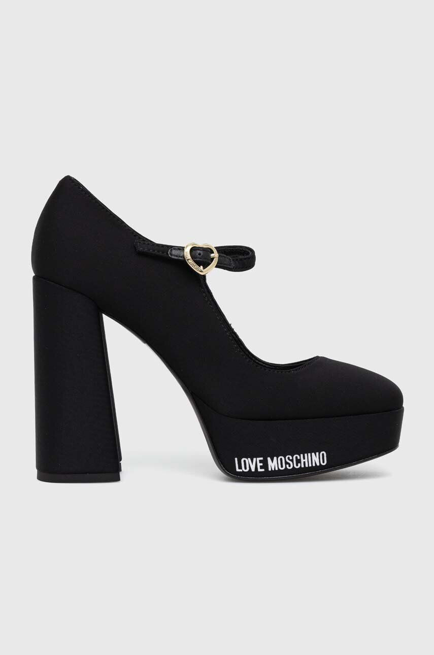 Love Moschino pumps culoarea negru cu toc drept JA1029CG1HIM0000 - Pled.ro