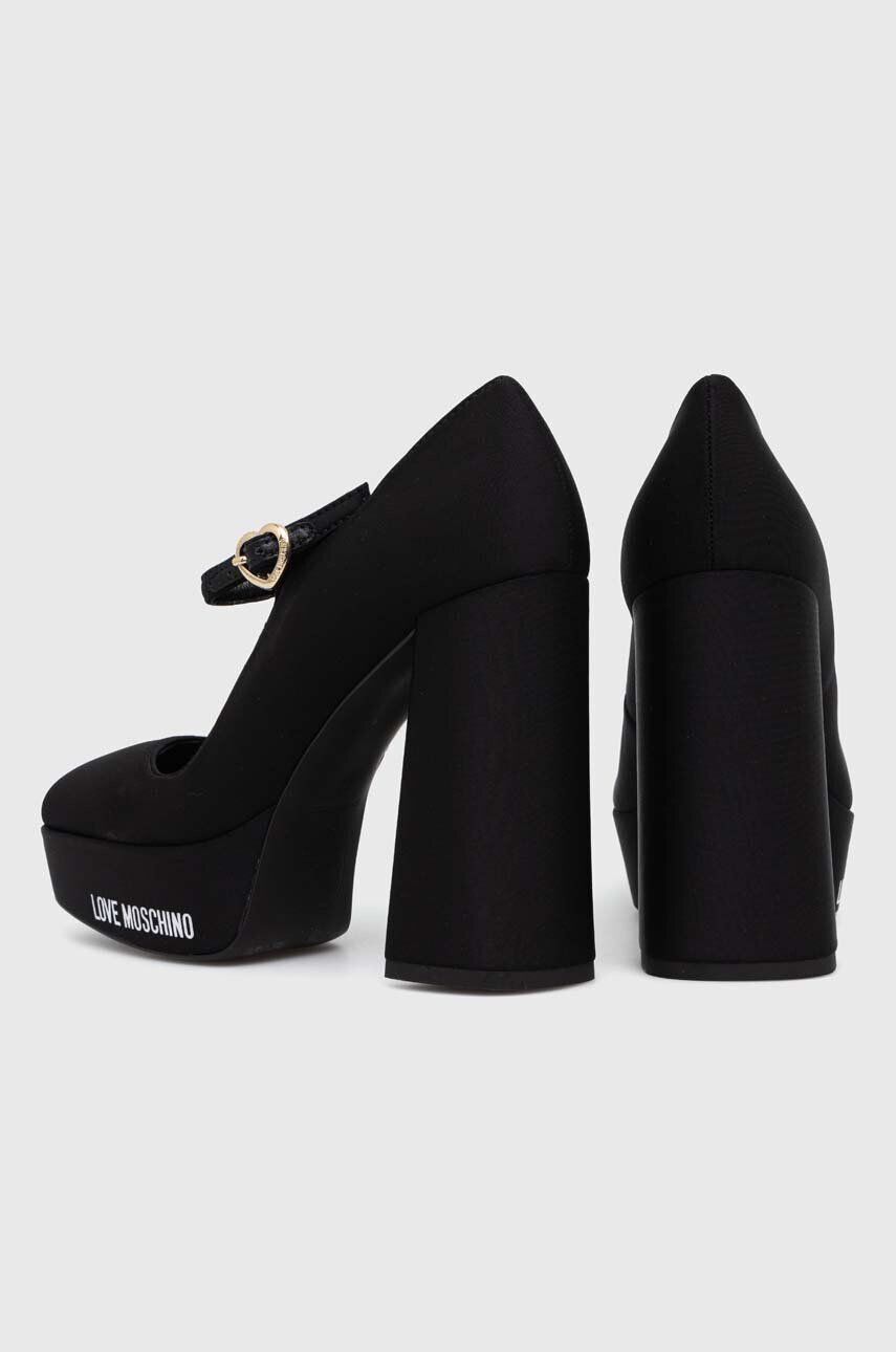 Love Moschino pumps culoarea negru cu toc drept JA1029CG1HIM0000 - Pled.ro