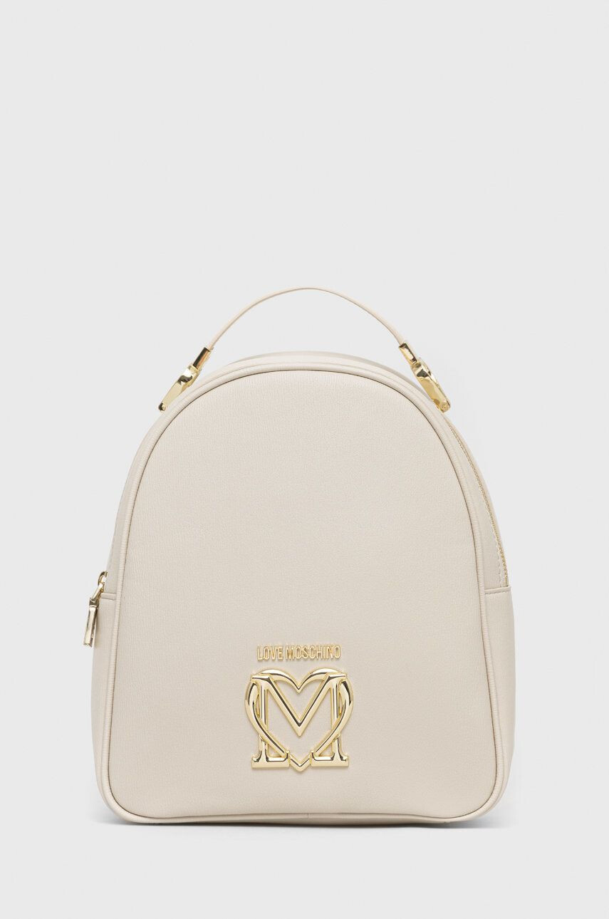 Love Moschino rucsac femei culoarea maro mic cu imprimeu - Pled.ro