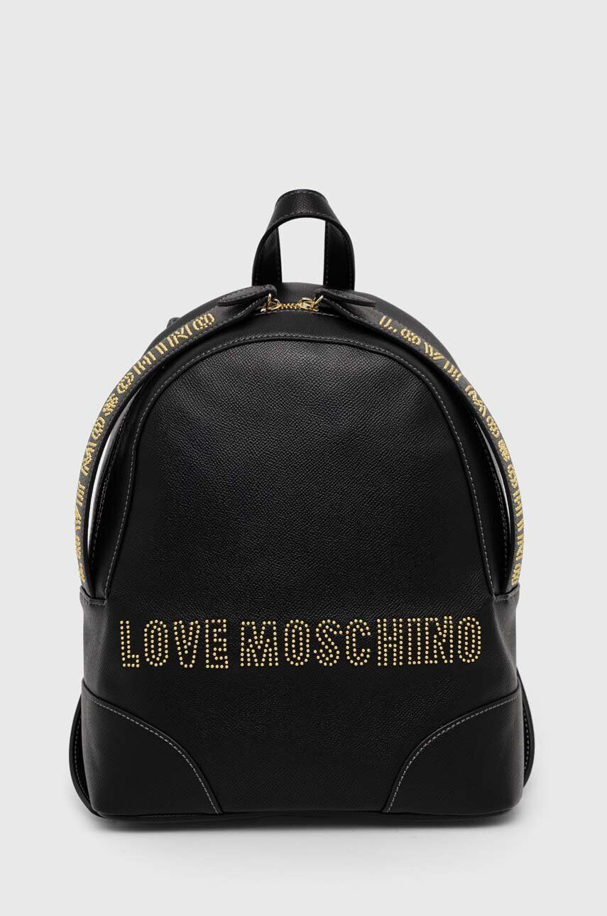 Love Moschino rucsac femei culoarea negru mic cu imprimeu - Pled.ro