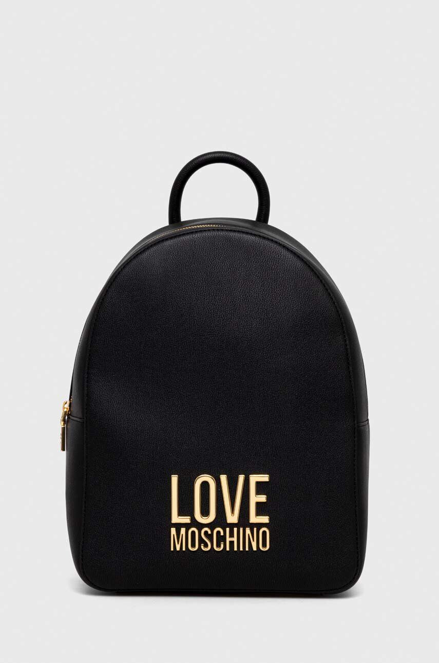 Love Moschino rucsac femei culoarea negru mic cu imprimeu - Pled.ro