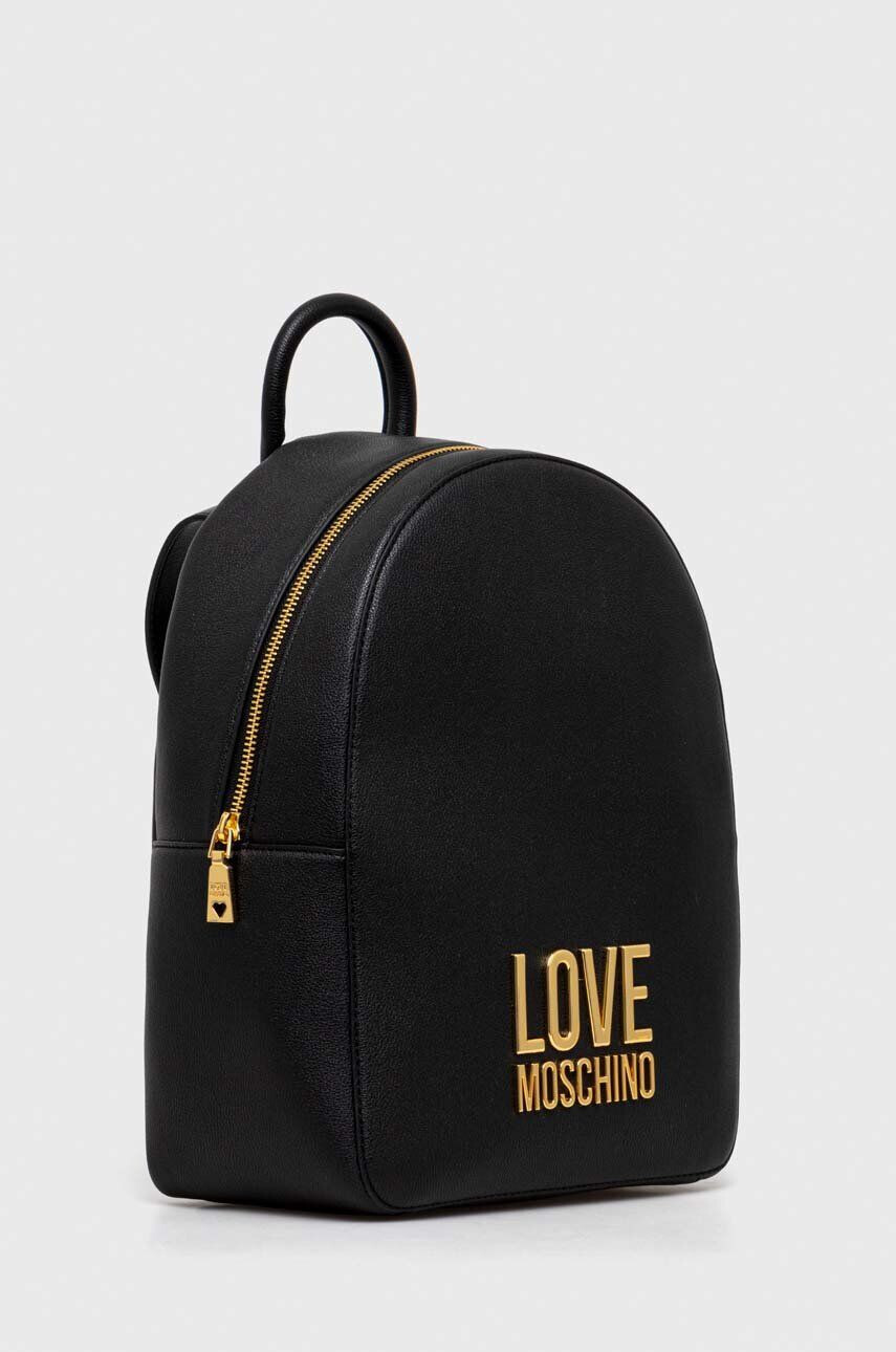 Love Moschino rucsac femei culoarea negru mic cu imprimeu - Pled.ro