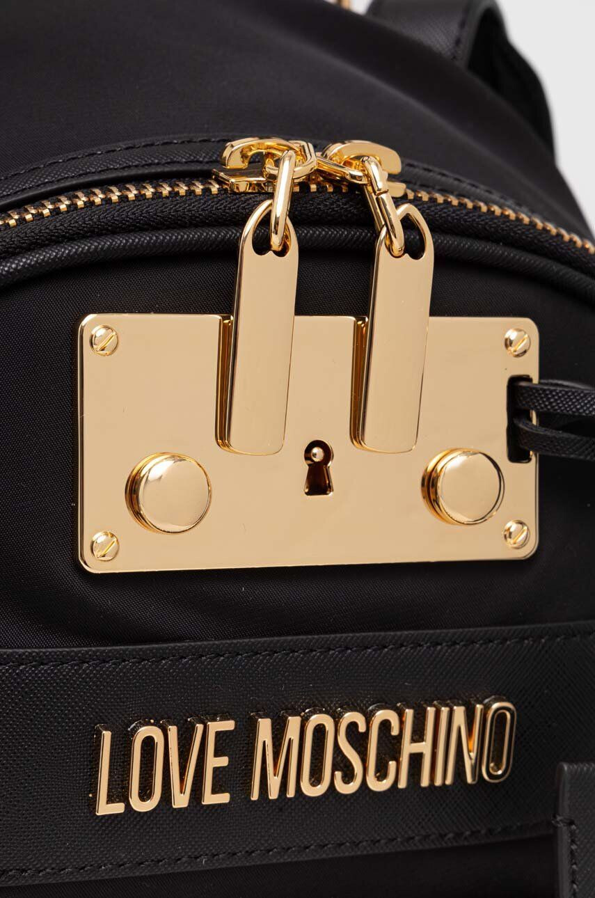 Love Moschino rucsac femei culoarea negru mic cu imprimeu - Pled.ro