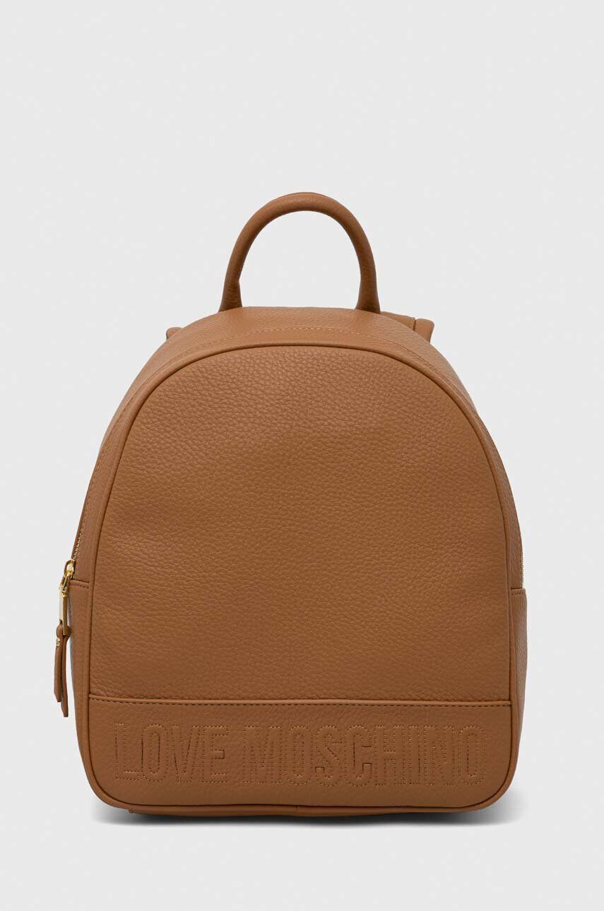 Love Moschino rucsac femei culoarea maro mic neted - Pled.ro