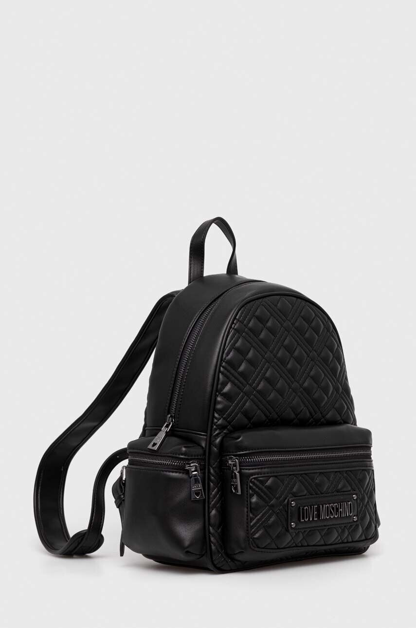 Love Moschino rucsac femei culoarea negru mic cu imprimeu - Pled.ro