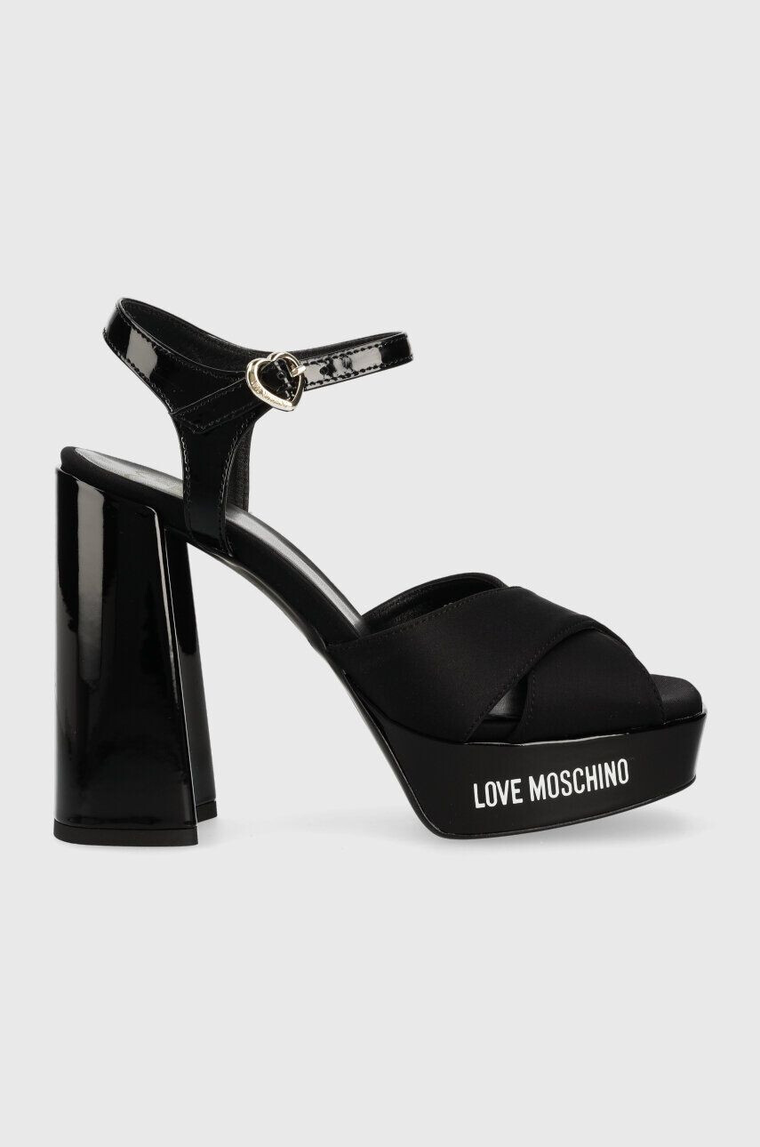 Love Moschino sandale San Lod Quadra 120 culoarea negru JA1605CG1G - Pled.ro