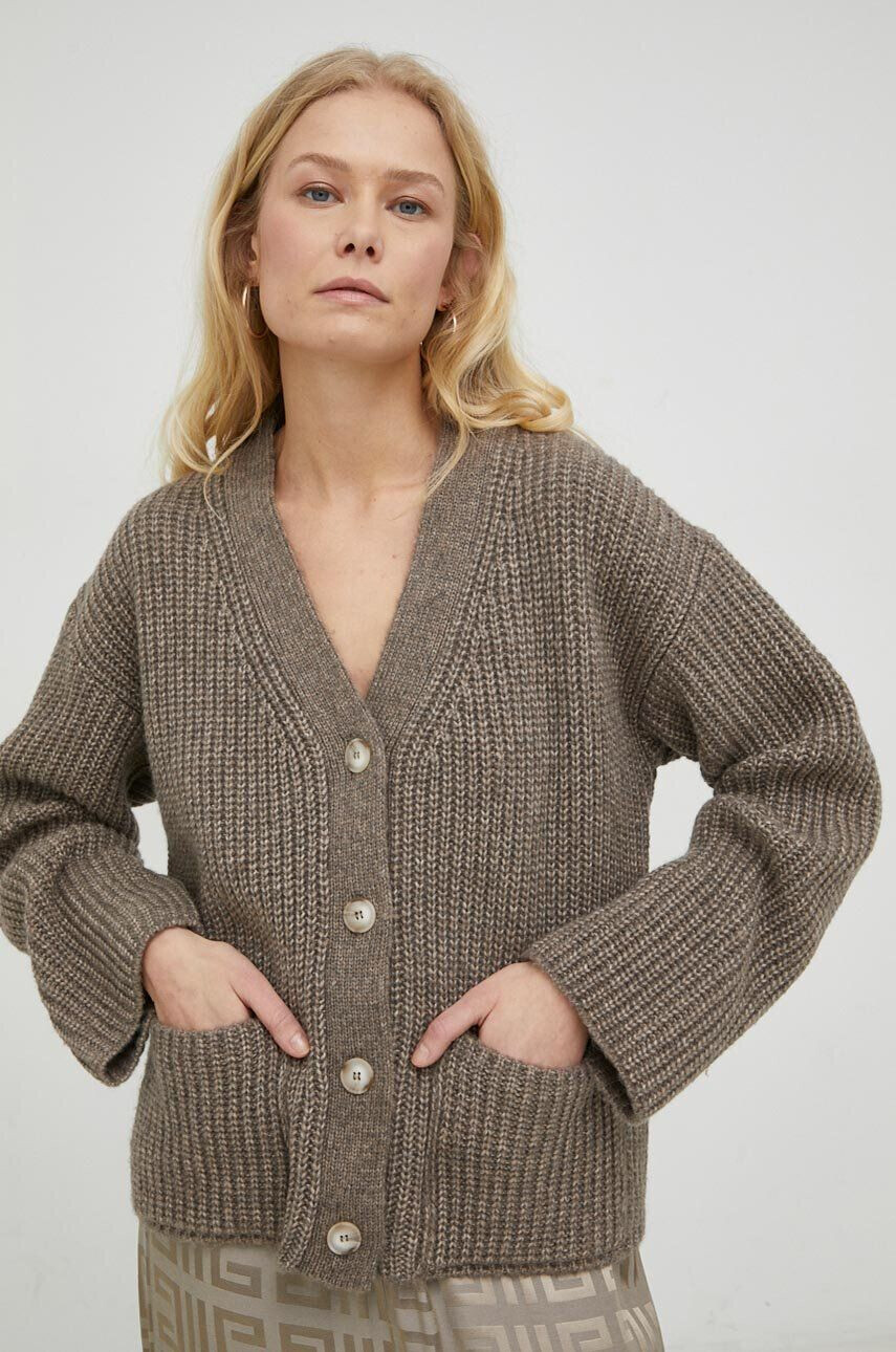 Lovechild cardigan din lana Lolli culoarea maro - Pled.ro