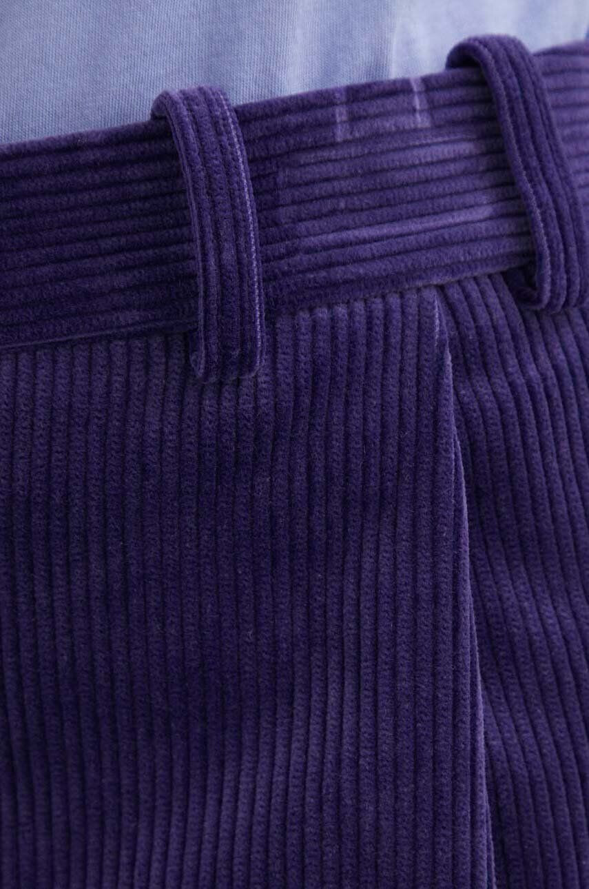 Lovechild pantaloni de catifea cord Lucas culoarea violet drept high waist - Pled.ro