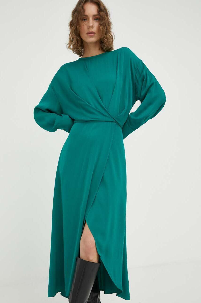 Lovechild rochie culoarea verde maxi drept - Pled.ro