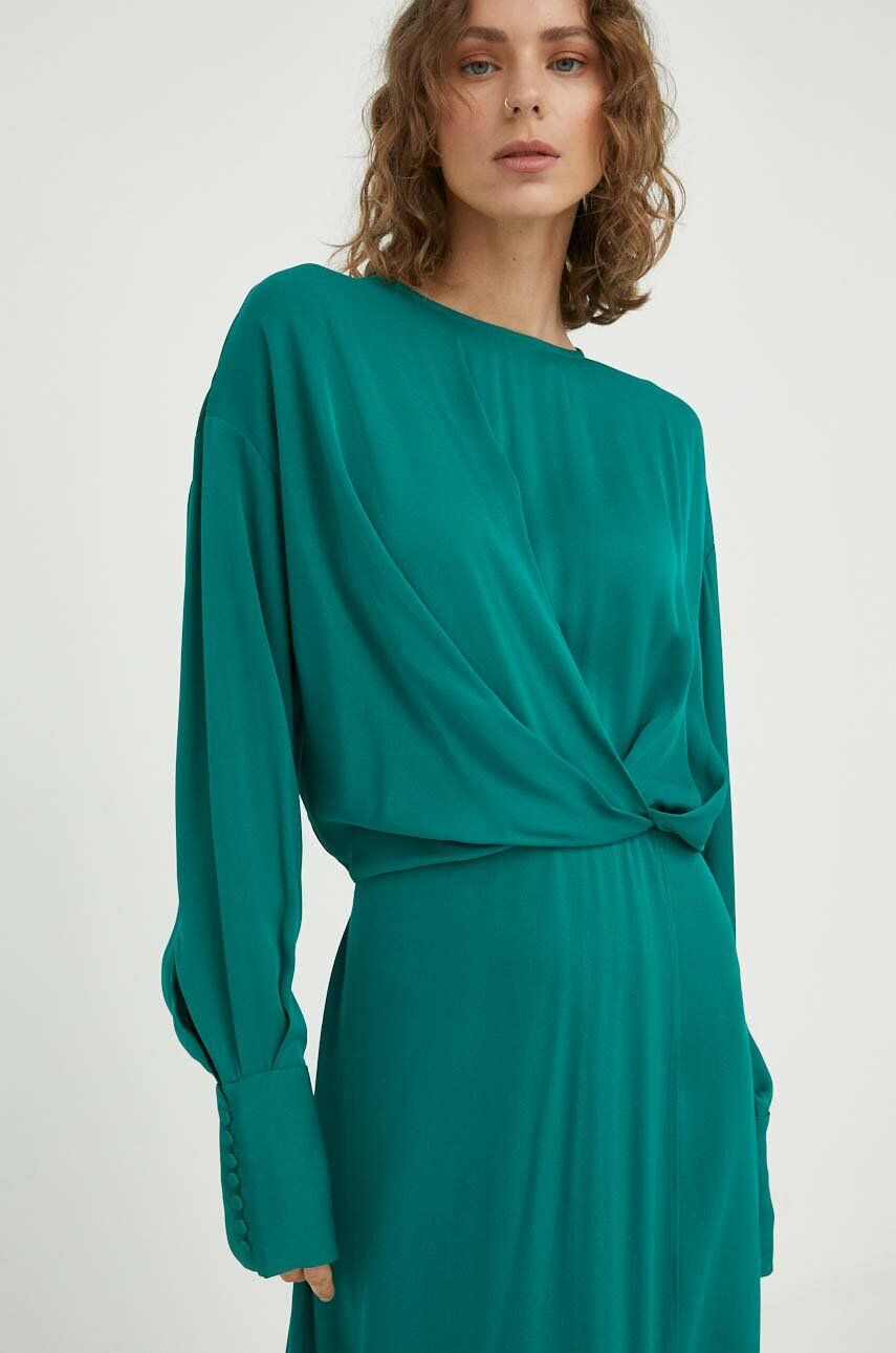 Lovechild rochie culoarea verde maxi drept - Pled.ro