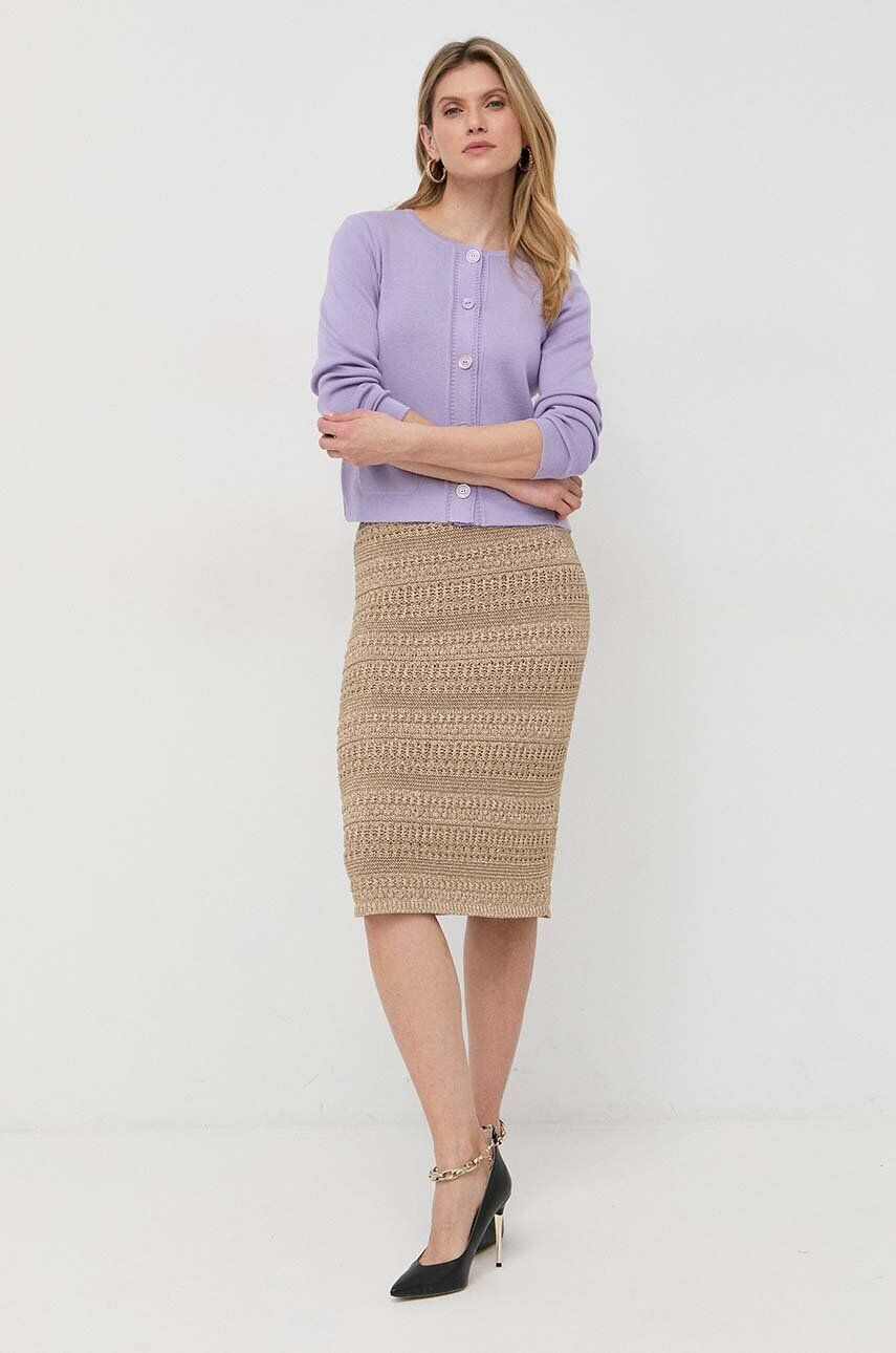 Luisa Spagnoli cardigan din lana culoarea violet light - Pled.ro