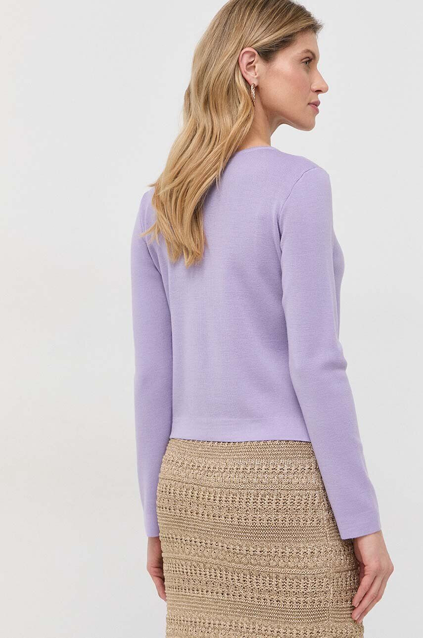 Luisa Spagnoli cardigan din lana culoarea violet light - Pled.ro