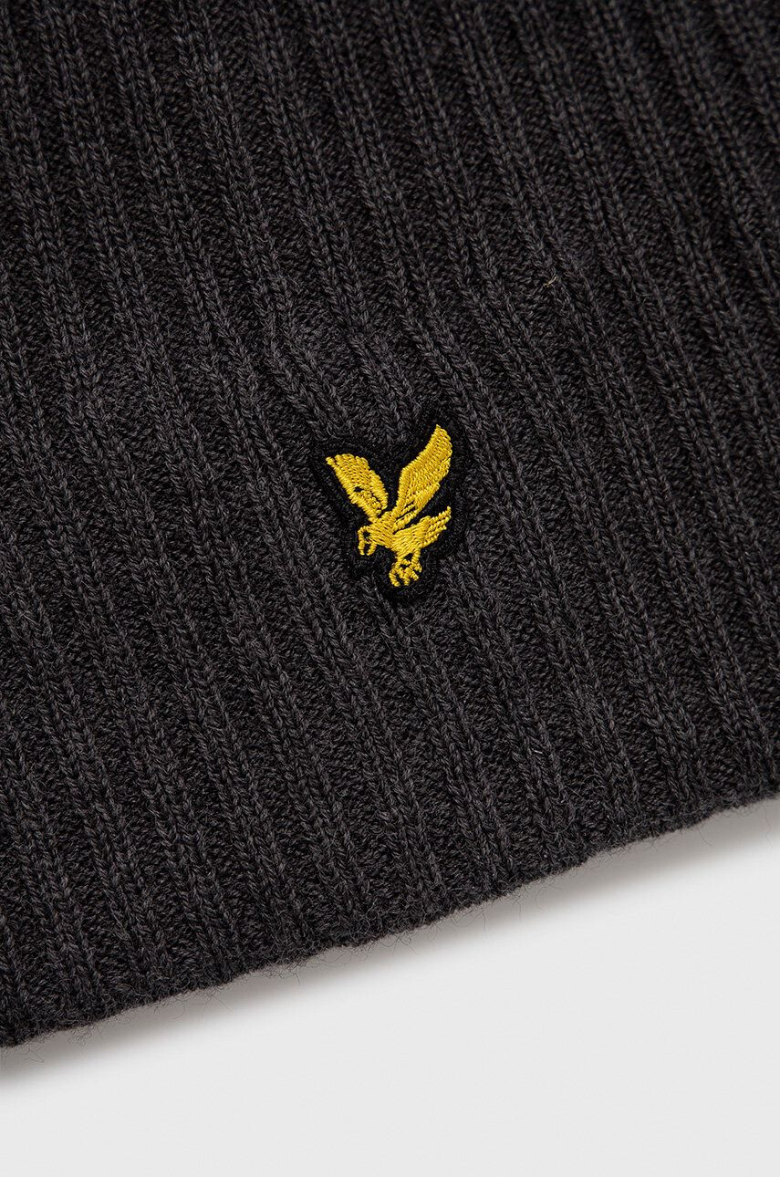 Lyle & Scott Căciulă culoarea gri de lână - Pled.ro