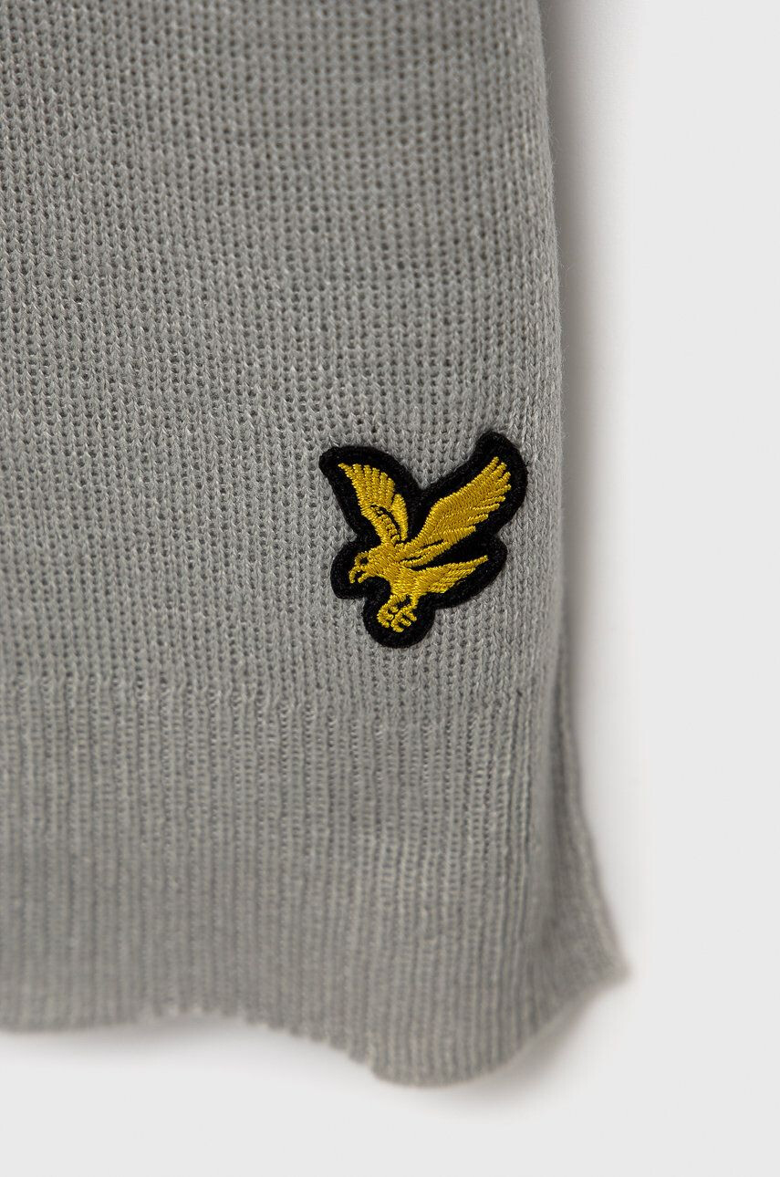 Lyle & Scott Fular culoarea gri material neted - Pled.ro