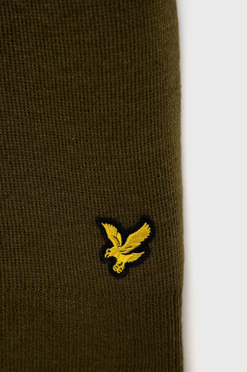 Lyle & Scott Fular culoarea verde material neted - Pled.ro