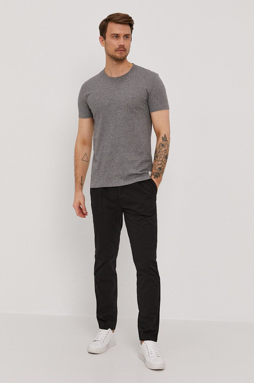 Lyle & Scott Pantaloni bărbați culoarea negru model drept - Pled.ro