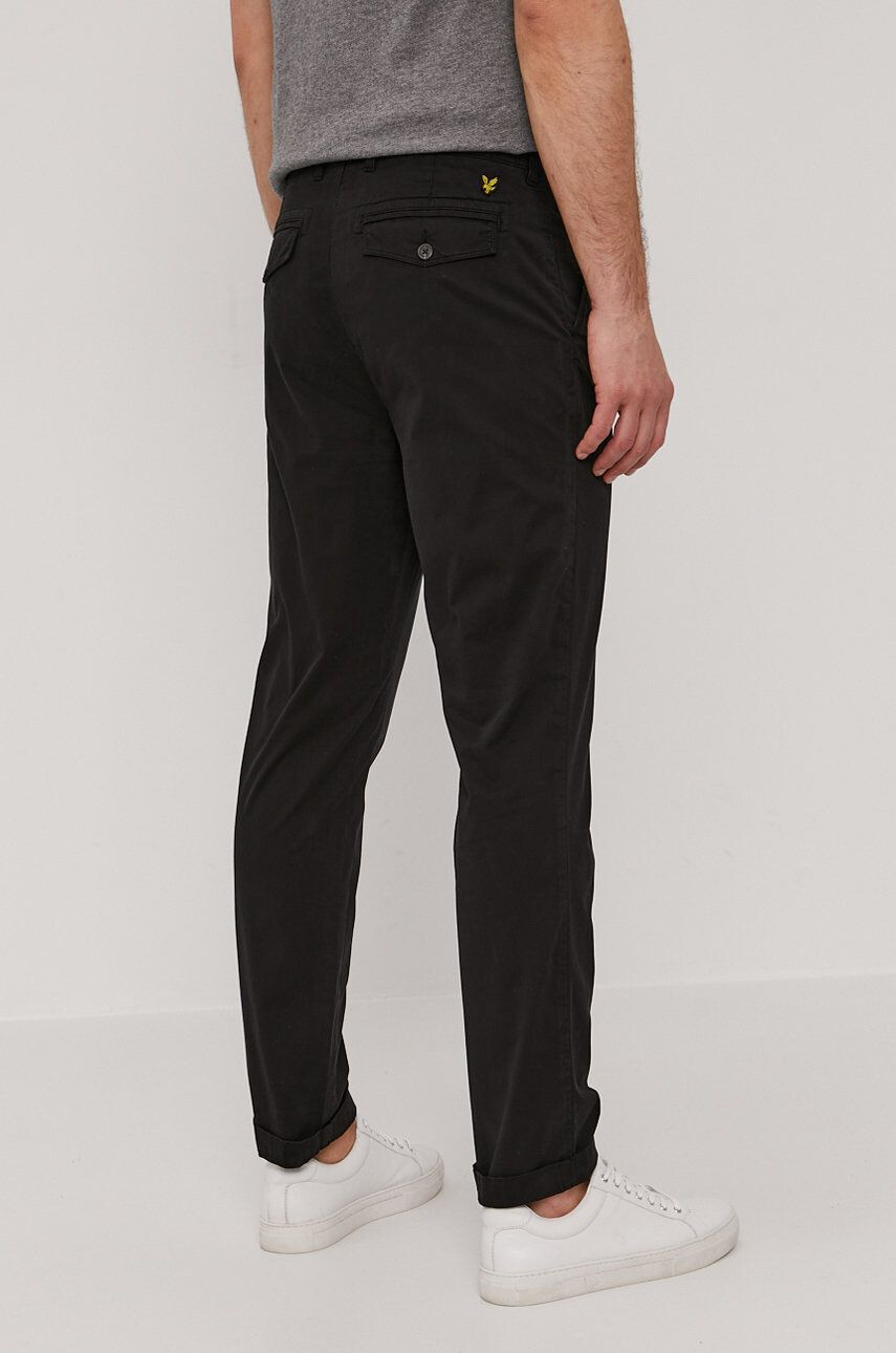 Lyle & Scott Pantaloni bărbați culoarea negru model drept - Pled.ro