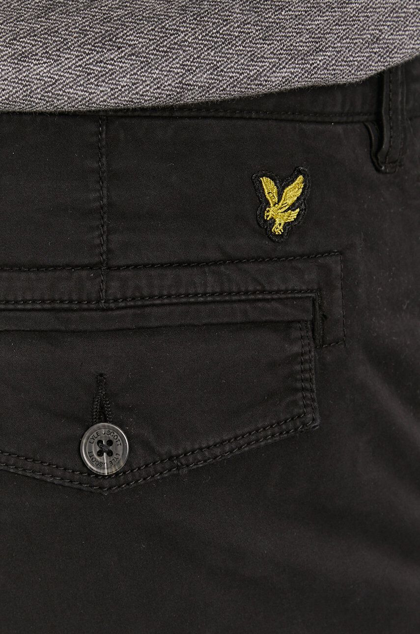 Lyle & Scott Pantaloni bărbați culoarea negru model drept - Pled.ro