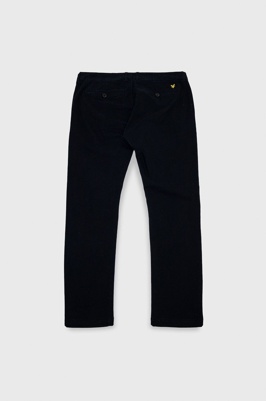 Lyle & Scott pantaloni barbati culoarea albastru marin cu fason chinos - Pled.ro