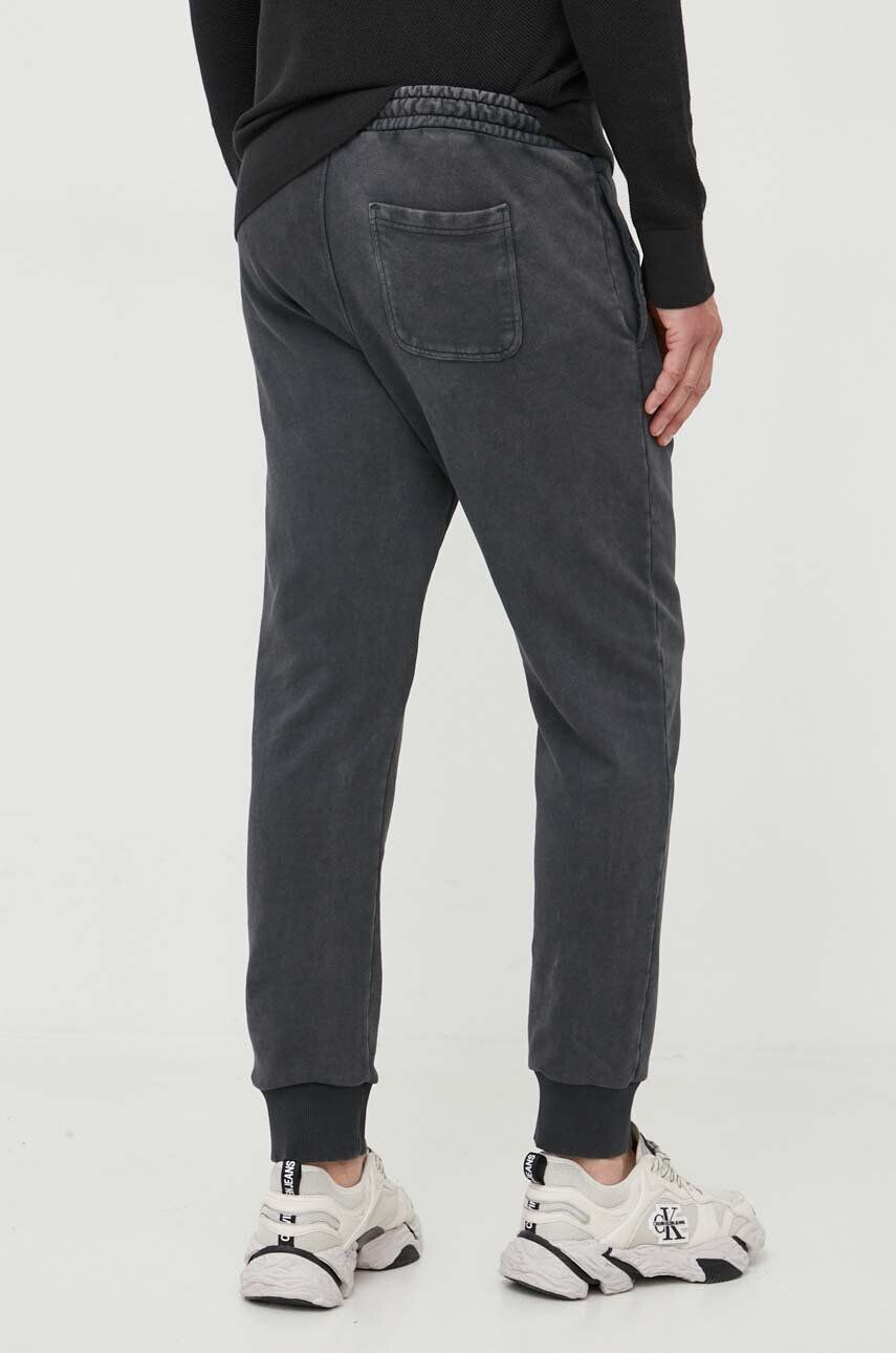 Lyle & Scott pantaloni de trening din bumbac culoarea maro neted - Pled.ro