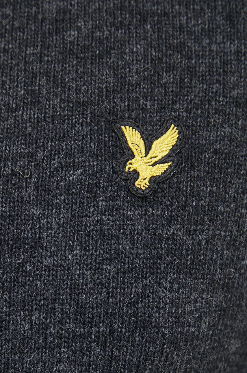 Lyle & Scott pulover de lana barbati culoarea gri light - Pled.ro