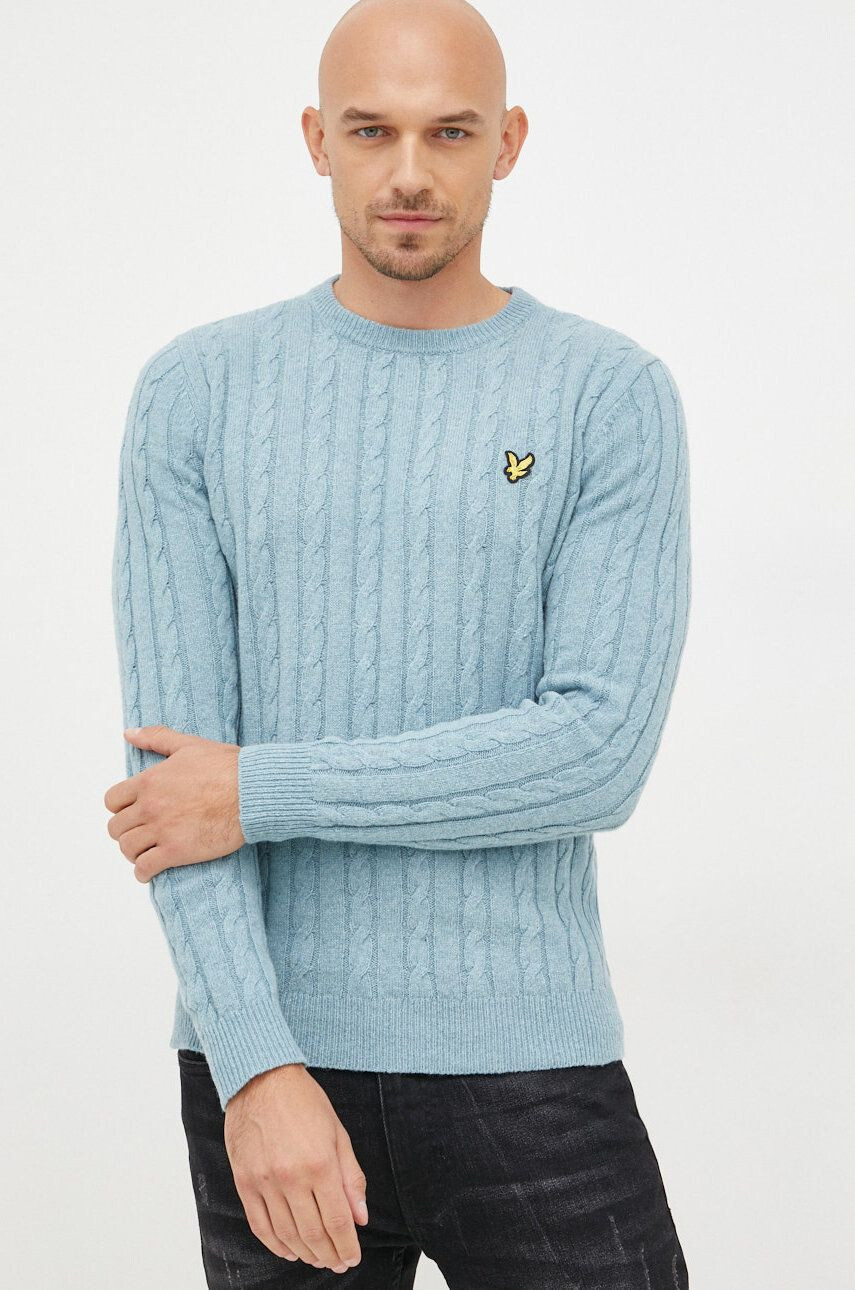 Lyle & Scott pulover din amestec de lana barbati light - Pled.ro