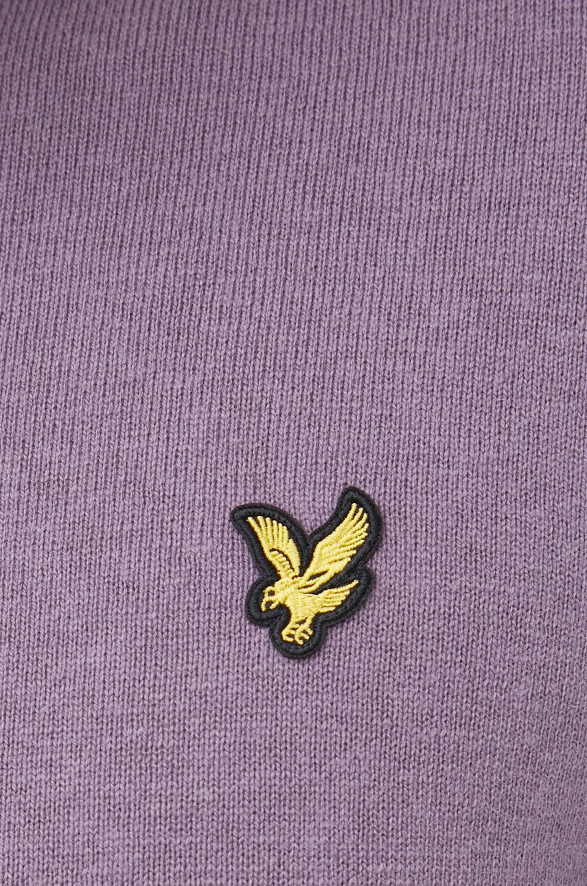 Lyle & Scott pulover din amestec de lana barbati culoarea violet light - Pled.ro