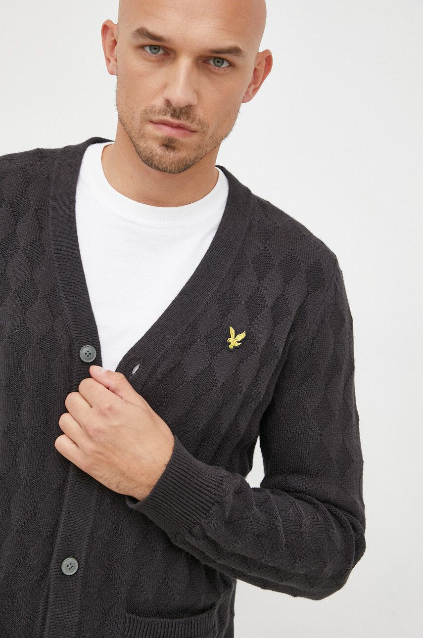 Lyle & Scott pulover din amestec de lana barbati culoarea gri - Pled.ro