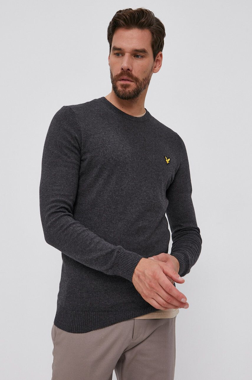 Lyle & Scott Pulover din amestec de lână bărbați culoarea gri - Pled.ro