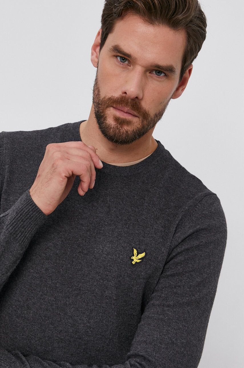 Lyle & Scott Pulover din amestec de lână bărbați culoarea gri - Pled.ro