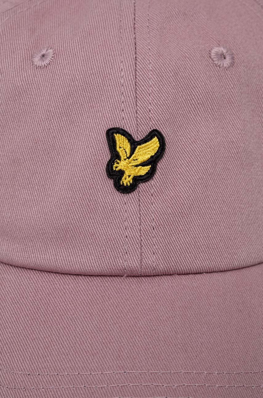 Lyle & Scott șapcă de baseball din bumbac culoarea roz cu imprimeu - Pled.ro